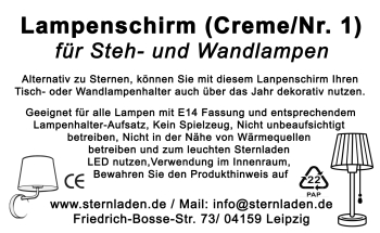 Preview: Lampenschirm Creme für alle Lampenständer 40 - 60 cm